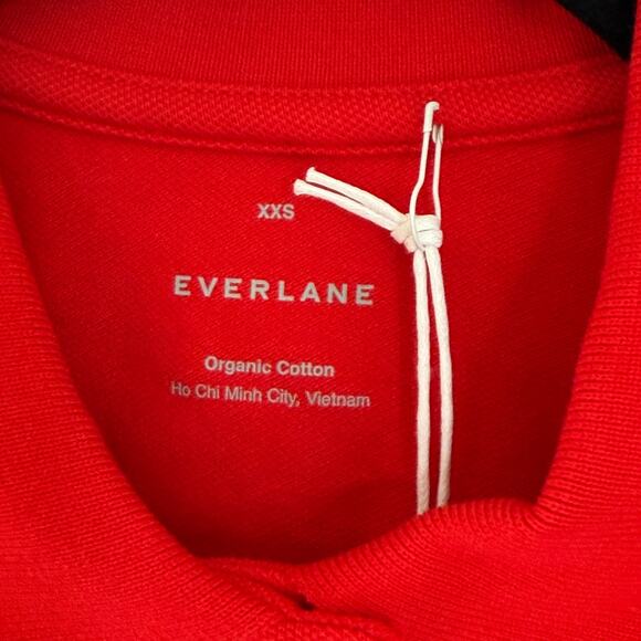 NWT Everlane The Collared Oversized Cotton Polo Shirt XXS Red Academia Preppy - Picture 6 of 11